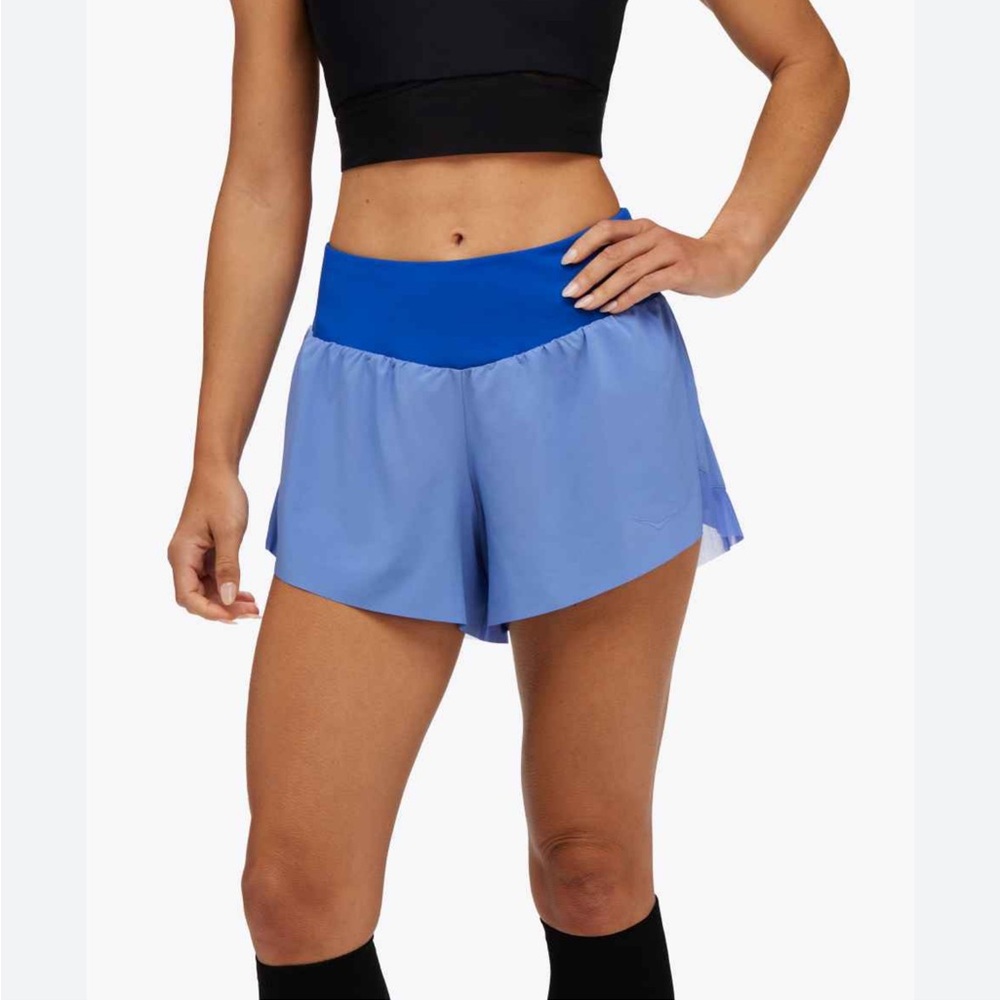 hoka one one women's blue and purple shorts, SIZE: M